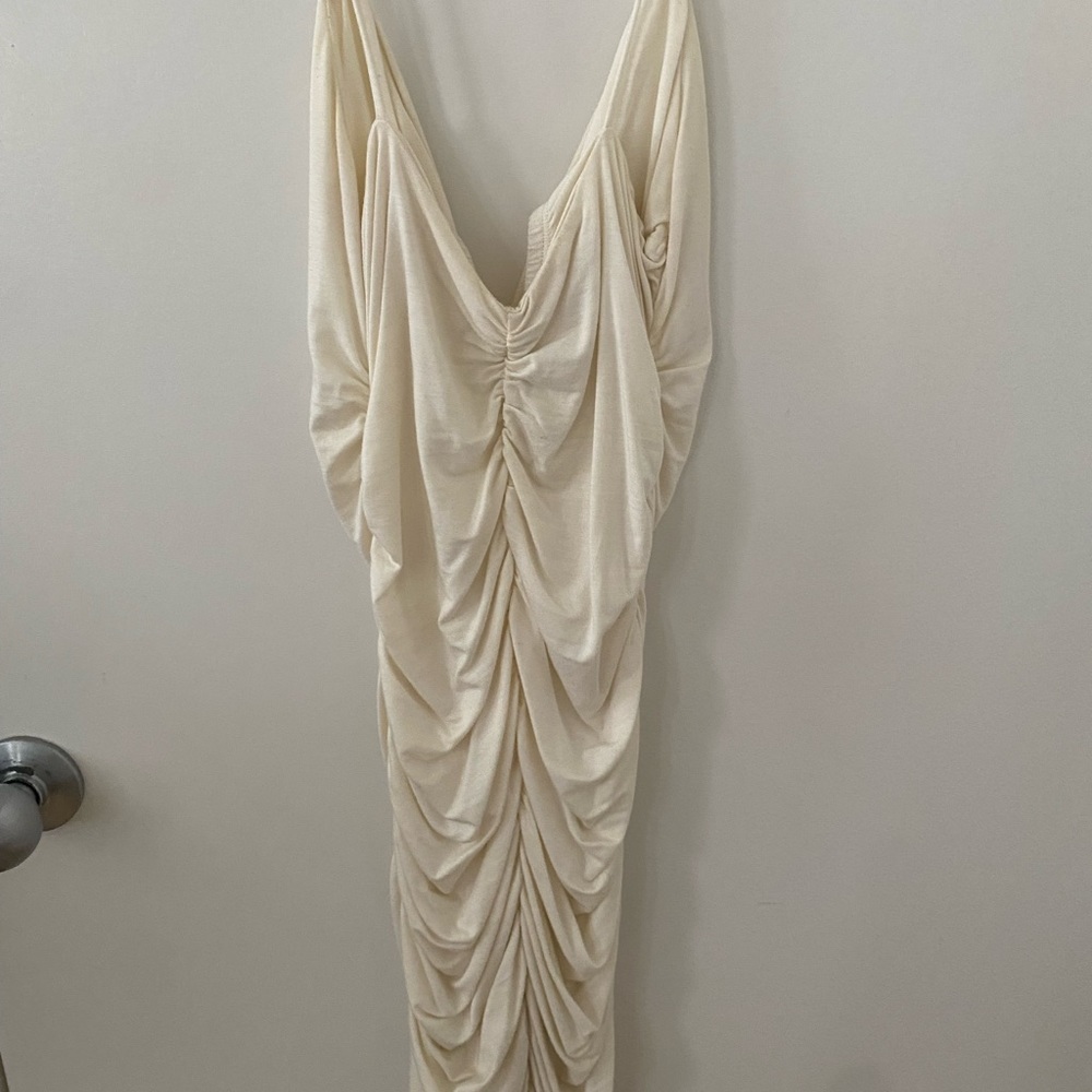 Rachel Pally rouched dress in off-white. - Picture 3 of 5